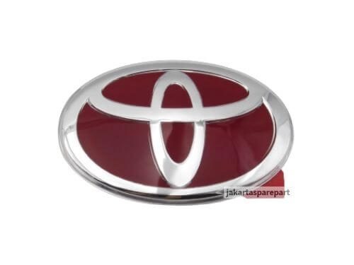 Emblem Logo Toyota Warna Merah Ukuran 12x8.2cm