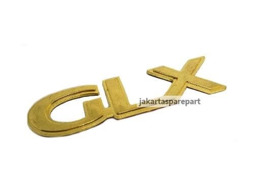 Emblem Tulisan GLX Warna Gold Ukuran 10.3x2.5cm Untuk Mitsubishi