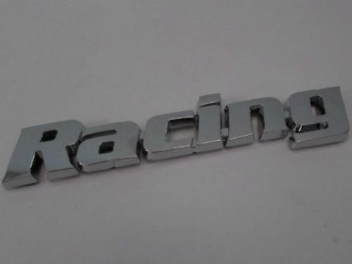 Emblem Tulisan Racing Warna Chrome Ukuran 10.5x2cm