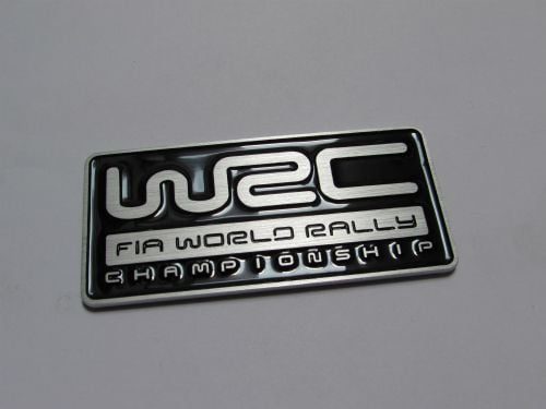 Emblem Tempel WRC FIA WORLD RALLY CHAMPIONSHIP Model Kotak Ukuran 8x3.8cm