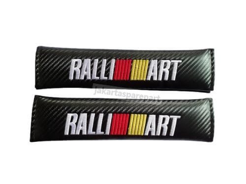 Seat Belt Cover Mitsubishi Logo Ralliart Motif Carbon