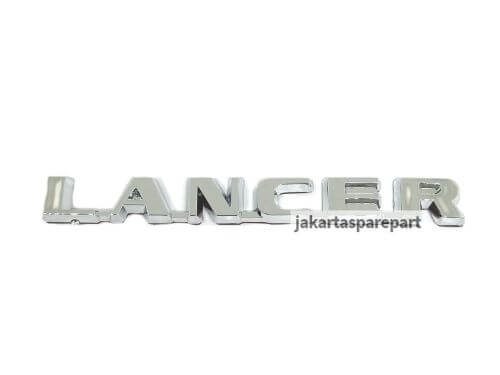 Emblem Tulisan LANCER Warna Chrome Ukuran 11.4x1.3cm Untuk Mitsubishi