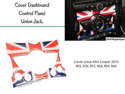 Dashboard Cover Control Panel Model Red Union Jack For Mini Cooper Tahun 2010 R55, R56, R57, R58, R59, R60