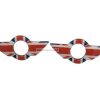 Door Lock Knobs Mini Cooper Model Union Jack Style Wing