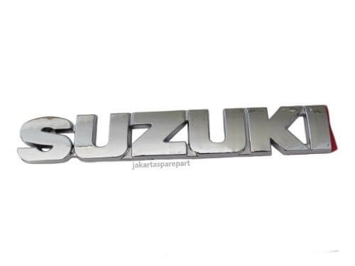 Emblem Tulisan SUZUKI Warna Chrome Ukuran 15x2.5cm
