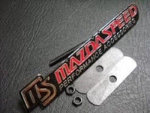 Emblem Grill MAZDA SPEED PERFORMANCE ACCESSORIES Ukuran 16x2.7cm