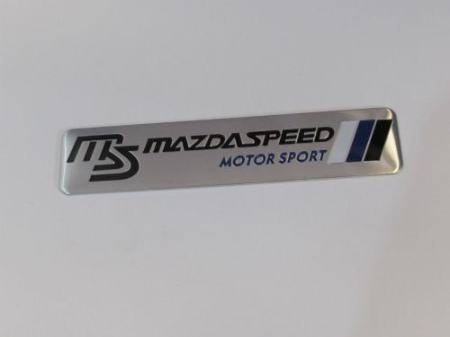 Emblem Tempel MAZDA SPEED MOTOR SPORT Warna Biru Ukuran 12x2.7cm