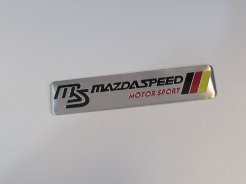 Emblem Tempel MAZDA SPEED MOTOR SPORT Warna Merah Ukuran 12x2.7cm