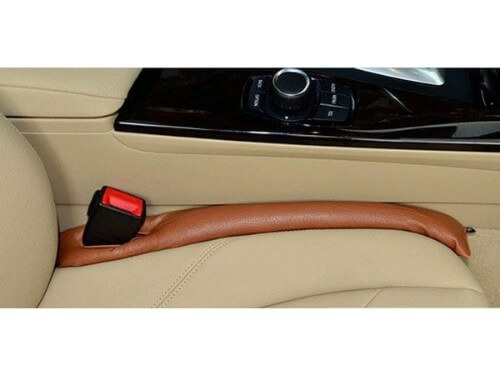Car Seat Gap Polos Warna Coklat Bahan Kulit Sintetis