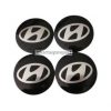 Dop Velg Hyundai Ukuran 68mm Warna Hitam Chrome Model Tempel