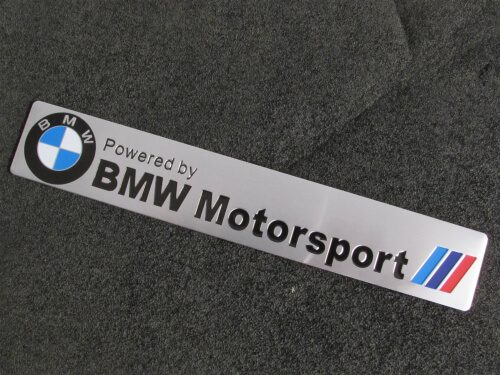 Emblem Tempel Powered By BMW Motorsport MTech Ukuran 15x2.5cm