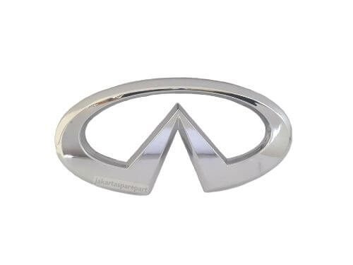 Emblem Logo Infiniti Warna Chrome Ukuran 12.3x6.5cm