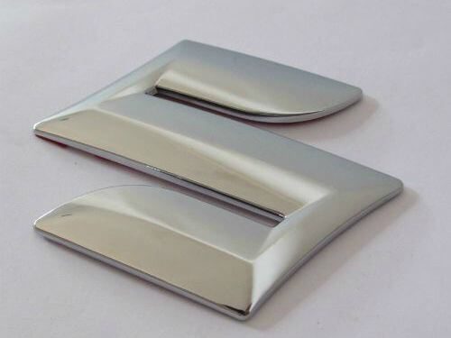 Emblem Logo Suzuki Ukuran 8.5x8.5cm Warna Silver