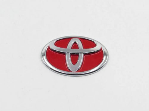 Emblem Logo Toyota Warna Merah Ukuran 10.9x7.3cm