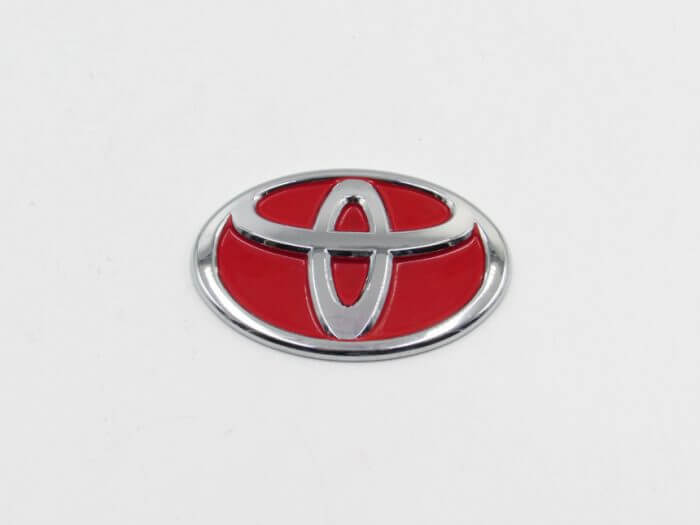 Emblem Red Toyota Ukuran 11x7 5cm