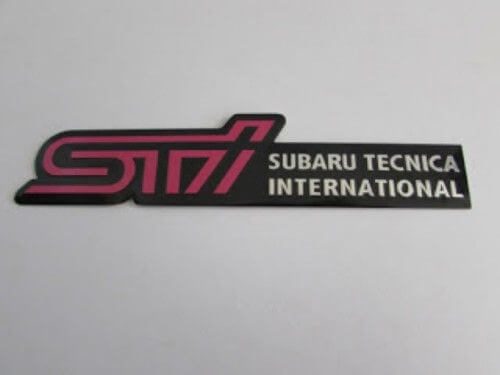 Emblem Tempel STI SUBARU TECNICA INTERNATIONAL Ukuran 16.5x3.7cm