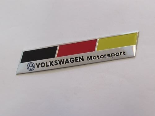 Emblem Samping VOLKSWAGEN Motorsport Ukuran 13x2.5cm