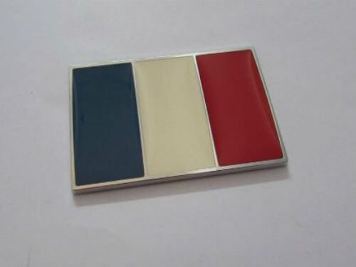 Emblem Tempel France Flag Ukuran 7.1x4.7cm