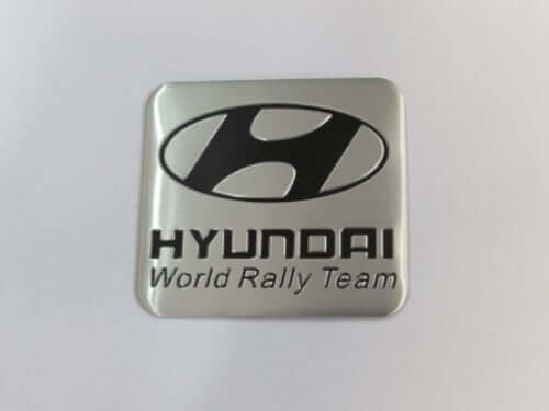 Emblem Tempel HYUNDAI World Rally Team Ukuran 6.1x5.5cm