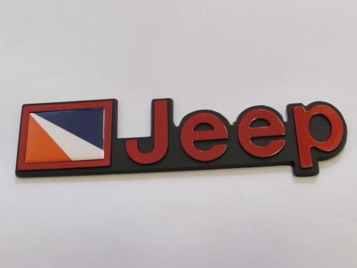Emblem Tempel Jeep Warna Merah Ukuran 16.8x4cm