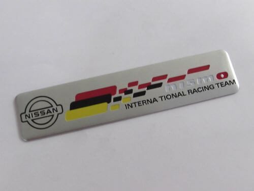 Emblem Tempel NISSAN nismo INTERNASIONAL RACING TEAM Ukuran 12x2.6cm