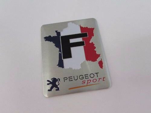 Emblem Tempel Peugeot Sport F Ukuran 7x5.5cm