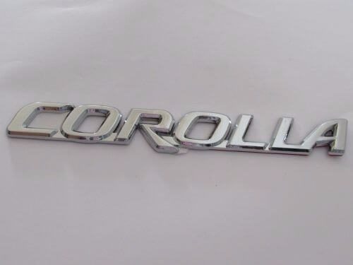 Emblem Tulisan COROLLA Warna Chrome Ukuran 17.8x2.2cm Untuk Toyota