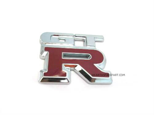 Emblem Tulisan GTR Warna Chrome Merah Untuk Nissan
