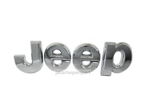 Emblem Tulisan JEEP Warna Chrome