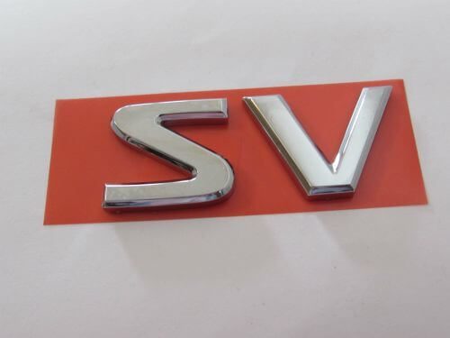 Emblem Tulisan SV Warna Chrome Nissan Evalia