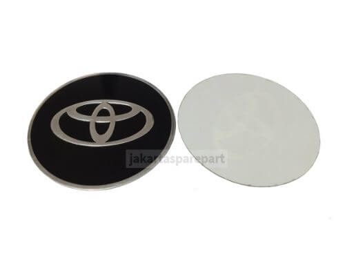 Dop Velg Toyota Ukuran 75mm Warna Hitam Model Tempel