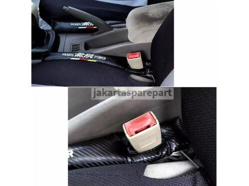 Car Seat Gap Honda Logo Mugen Power Warna Hitam Motif Carbon