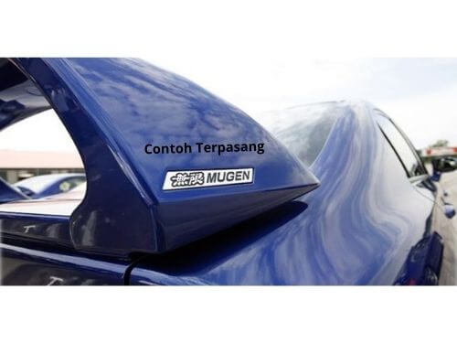 Emblem Mugen Ukuran 12×2.5cm Untuk Honda