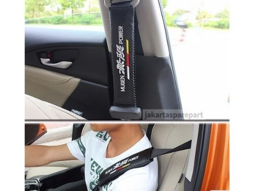 Seat Belt Cover Mugen Motif Carbon Untuk Honda