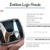 Emblem Logo Honda Warna Hitam Ukuran 6.9×5.8cm