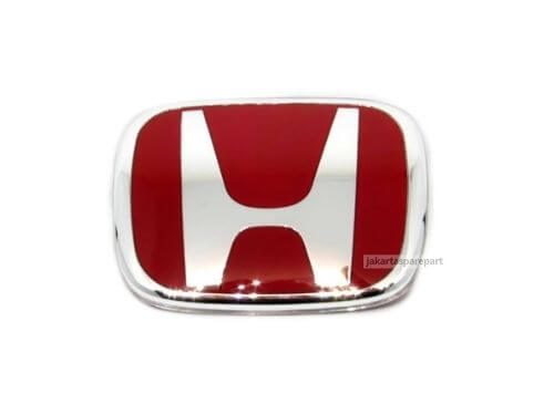 Emblem Logo Honda Warna Merah Ukuran 9.2×7.5cm Bagian Belakang Berkaki