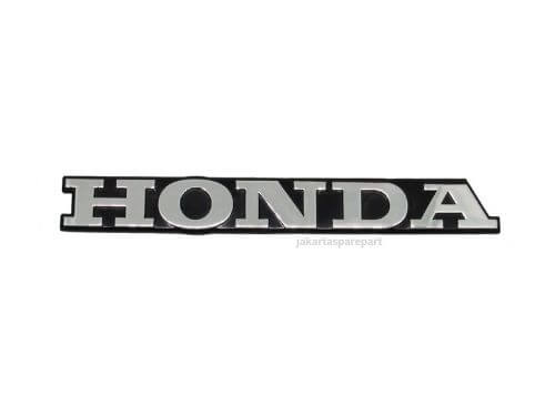 Emblem Tulisan Honda Warna Chrome Hitam Ukuran 16x2cm