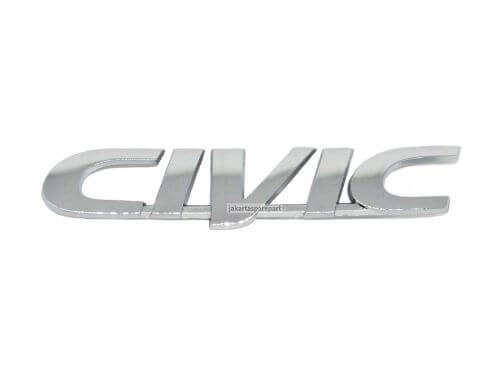 Emblem Tulisan Civic Warna Chrome Ukuran 12.3×2.4cm