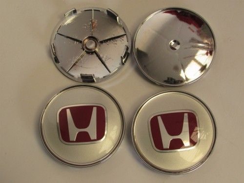 Dop Velg Honda Ukuran 68mm Warna Chrome Merah