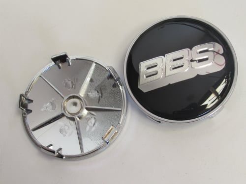 Dop Velg BBS Ukuran 68mm Warna Hitam Silver