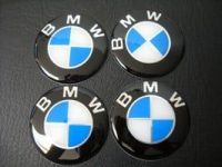 Dop Velg BMW Ukuran 65mm Warna Biru Putih Hitam Model Tempel