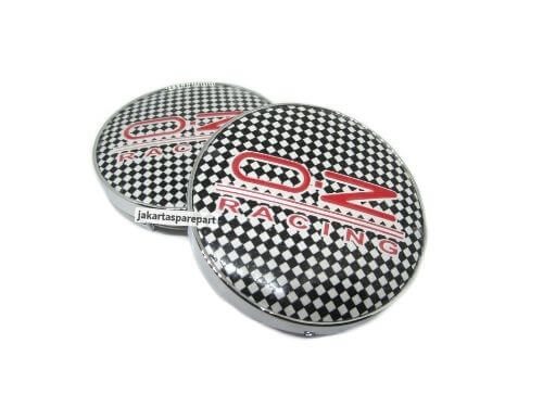 Dop Velg Oz Racing Ukuran 60mm Warna Merah Hitam Putih