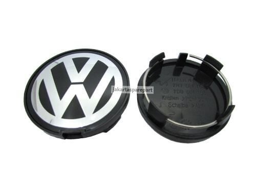 Dop Velg VW Ukuran 63mm Warna Hitam Putih