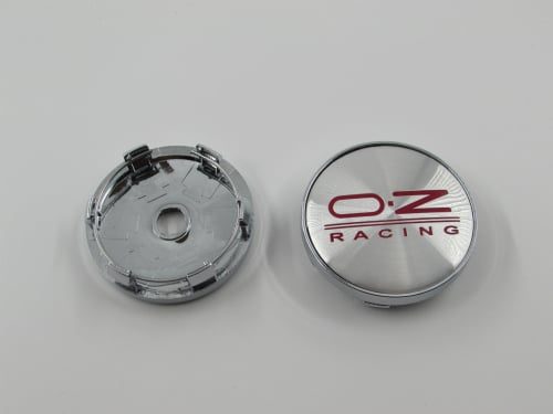 Dop Velg OZ RACING Ukuran 60mm Warna Silver Merah