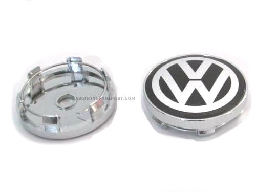 Dop Velg VW Ukuran 60mm Warna Hitam Putih