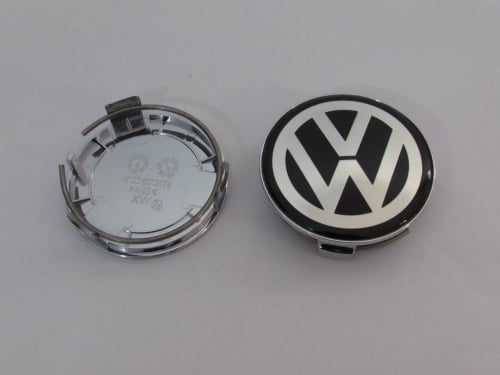 Dop Velg VW Ukuran 75mm Warna Hitam Putih Chrome