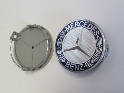 Dop Velg Mercedes Benz Ukuran 75mm Warna Biru Silver