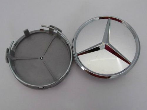 Dop Velg Mercedes Benz Ukuran 75mm Warna Silver Chrome