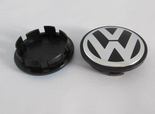 Dop Velg VW Ukuran 56mm Warna Hitam Putih Model Cekung