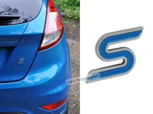 Emblem Huruf 'S' Warna Biru Silver Untuk Ford
